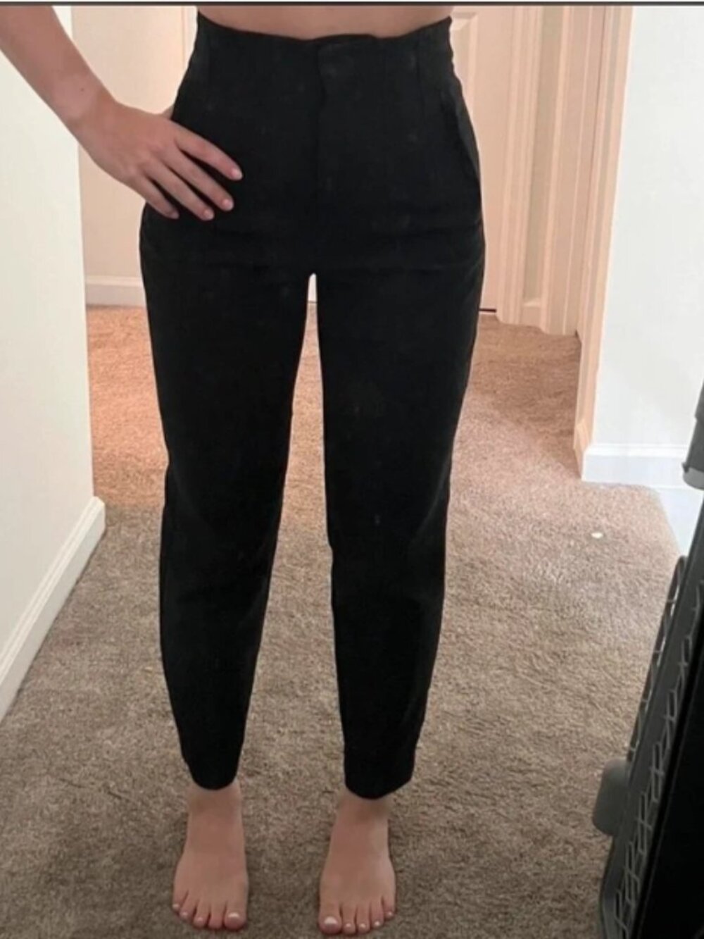 Women’s Zara’s high waisted black trousers size 0